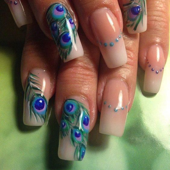 25 Gorgeous Peacock Nail Art Designs