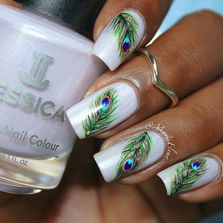 25 Gorgeous Peacock Nail Art Designs