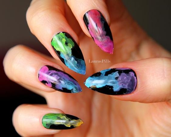 28 Smoke Nail Art Designs and Ideas