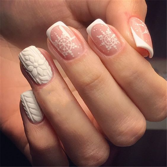 35 Pretty Snowflake Nail Designs Ideas