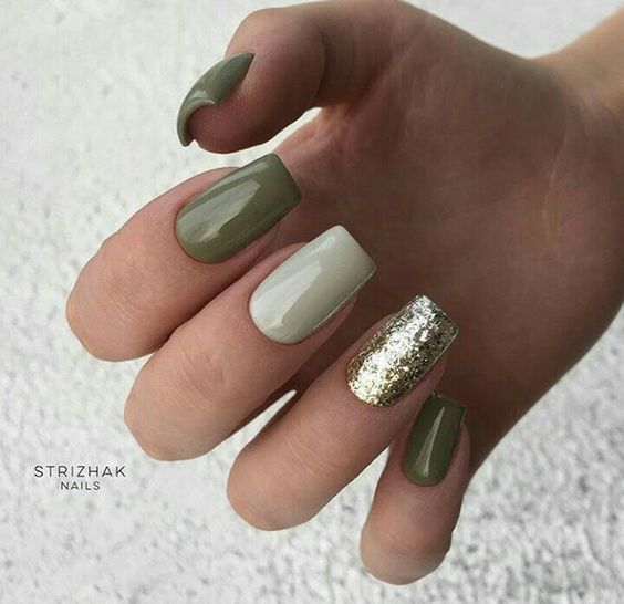 38 Trendy Army Green Nail Designs