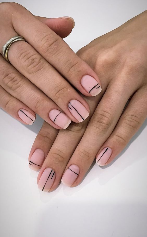 30 Easy and Beautiful Line Nail Art Designs