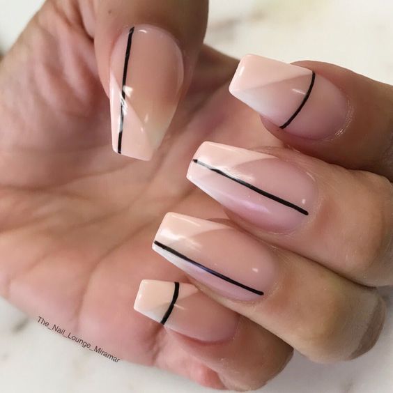 30 Easy and Beautiful Line Nail Art Designs