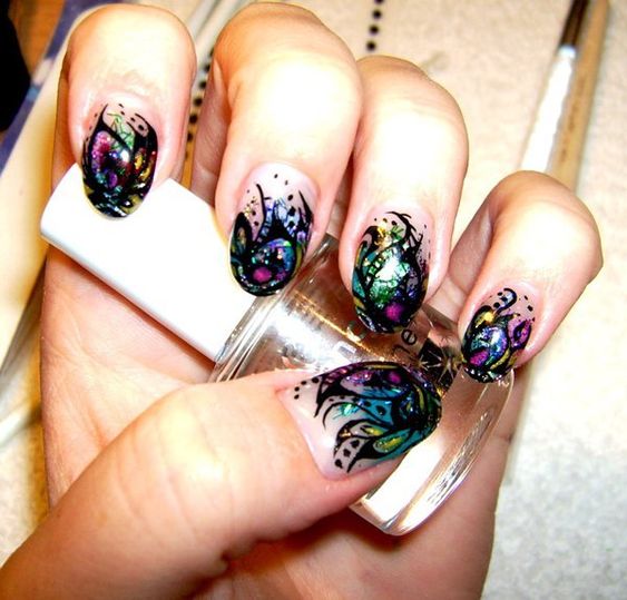 25 Gorgeous Peacock Nail Art Designs