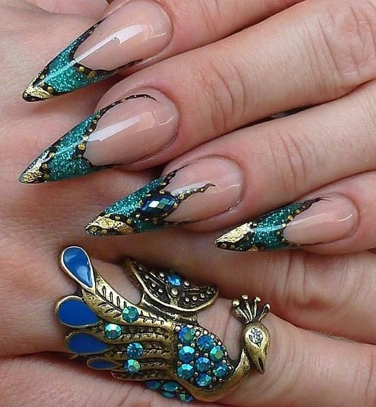 25 Gorgeous Peacock Nail Art Designs