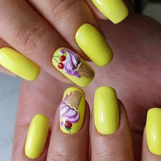 30 Cool Ice Cream Nail Designs For Summer