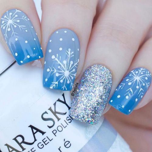 35 Pretty Snowflake Nail Designs Ideas