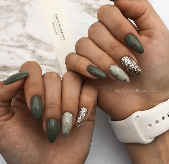 38 Trendy Army Green Nail Designs