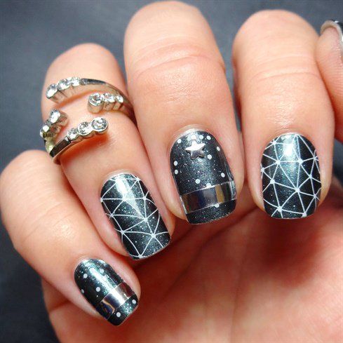 30 Easy and Beautiful Line Nail Art Designs