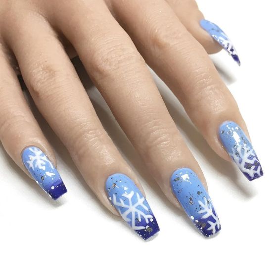 35 Pretty Snowflake Nail Designs Ideas