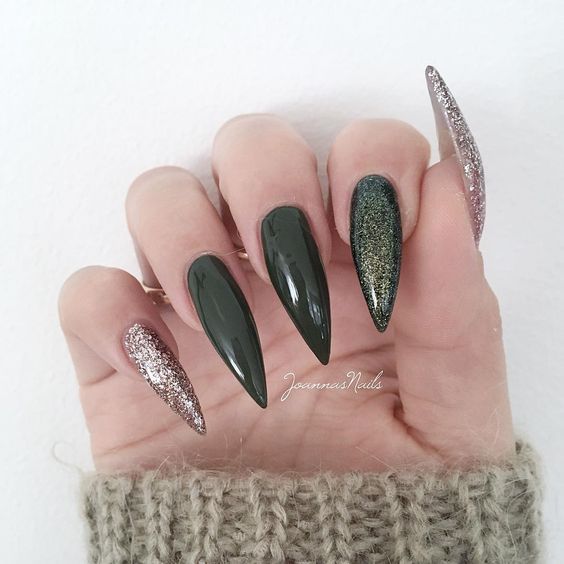 38 Trendy Army Green Nail Designs