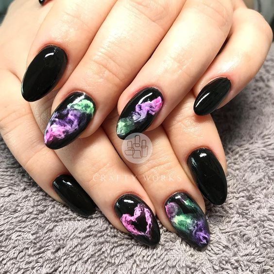 28 Smoke Nail Art Designs and Ideas