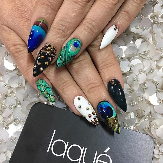 25 Gorgeous Peacock Nail Art Designs