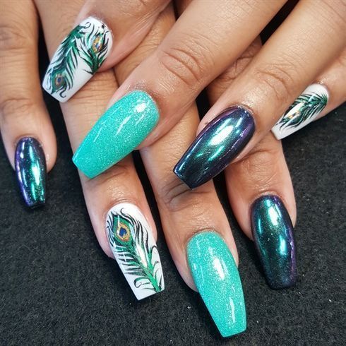 25 Gorgeous Peacock Nail Art Designs