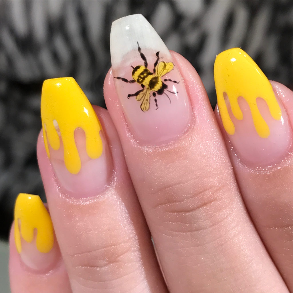 30 Cute Bee Nail Art Designs For Summer