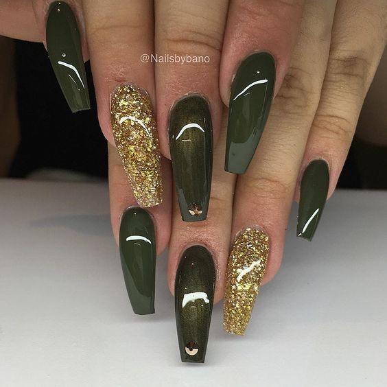 38 Trendy Army Green Nail Designs