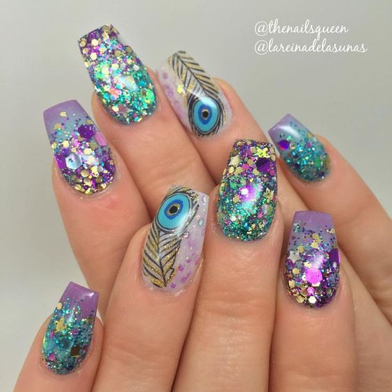 25 Gorgeous Peacock Nail Art Designs