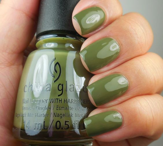 38 Trendy Army Green Nail Designs