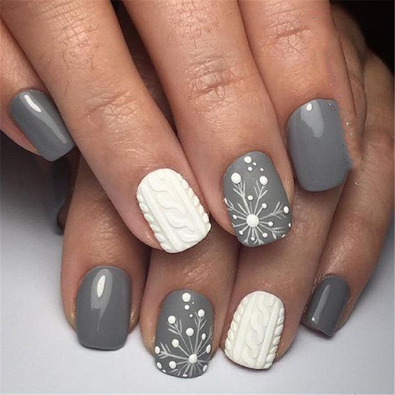 35 Pretty Snowflake Nail Designs Ideas