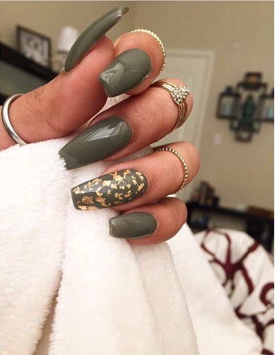 38 Trendy Army Green Nail Designs