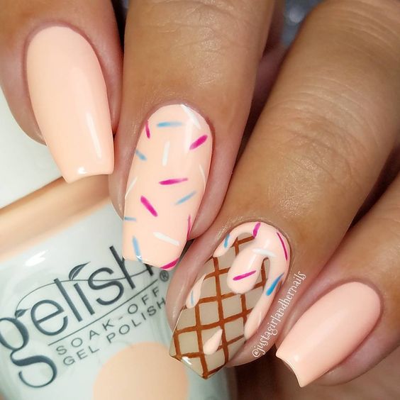 30 Cool Ice Cream Nail Designs For Summer