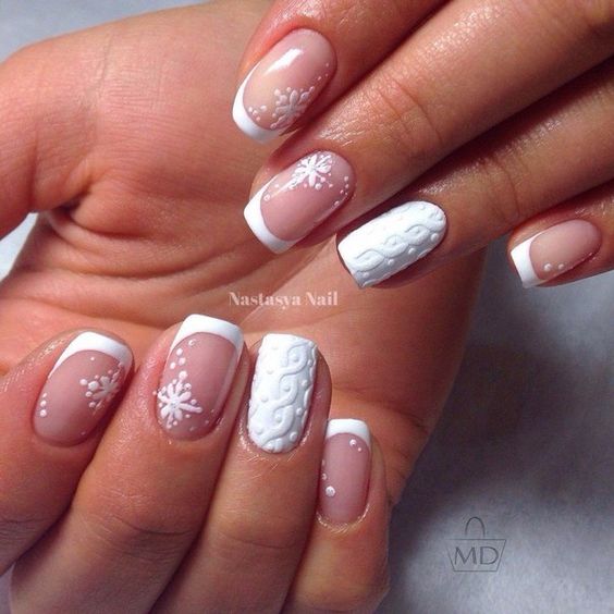 35 Pretty Snowflake Nail Designs Ideas