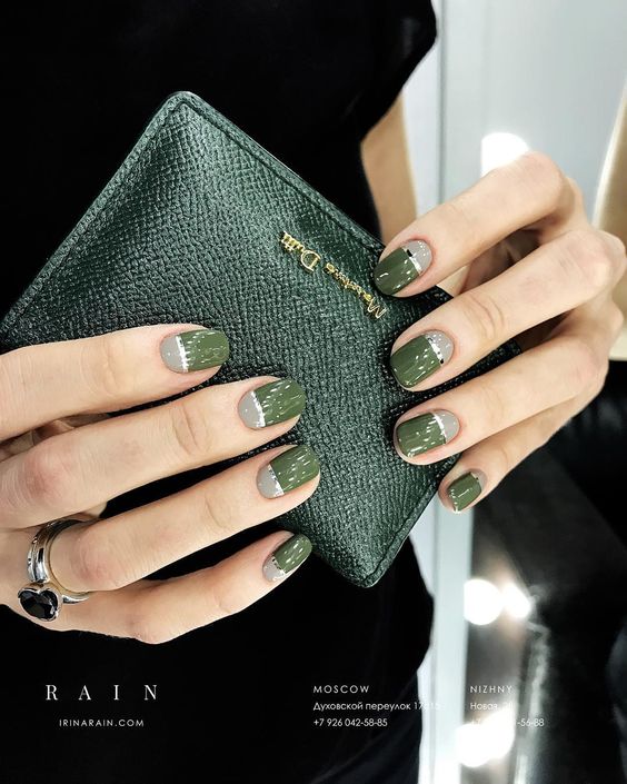 38 Trendy Army Green Nail Designs