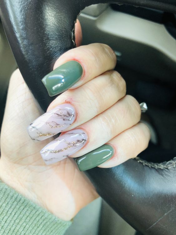 38 Trendy Army Green Nail Designs