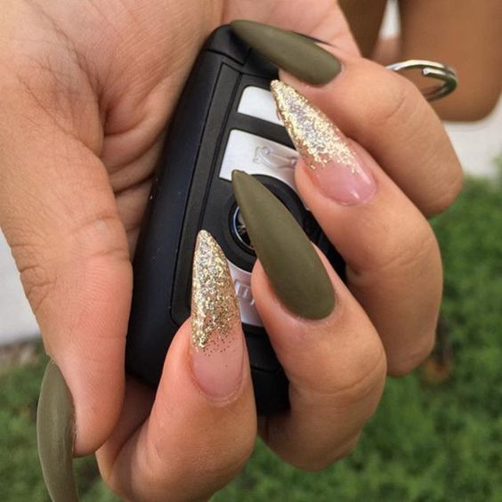 38 Trendy Army Green Nail Designs