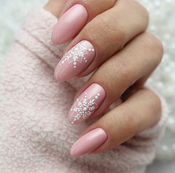 35 Pretty Snowflake Nail Designs Ideas