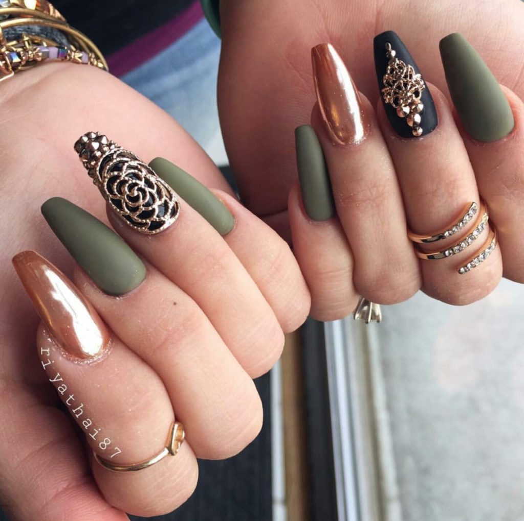 38 Trendy Army Green Nail Designs