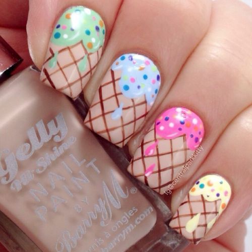 30 Cool Ice Cream Nail Designs For Summer