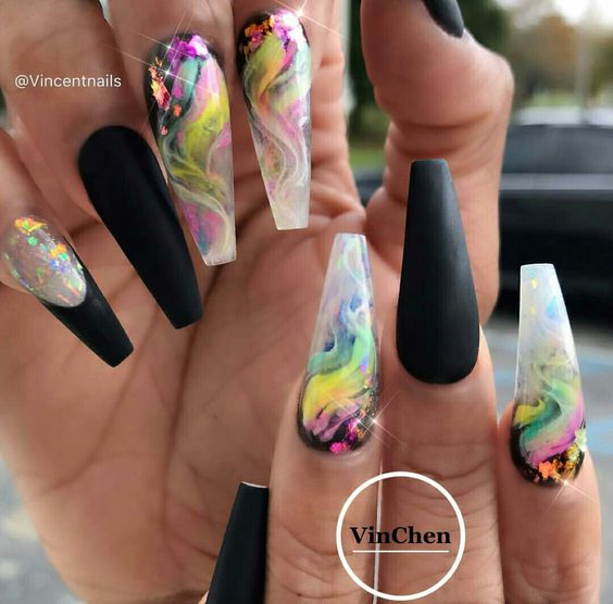 28 Smoke Nail Art Designs and Ideas