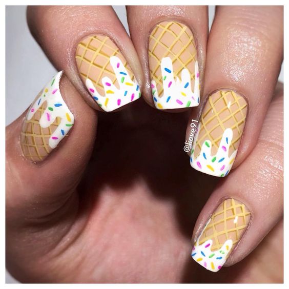 30 Cool Ice Cream Nail Designs For Summer