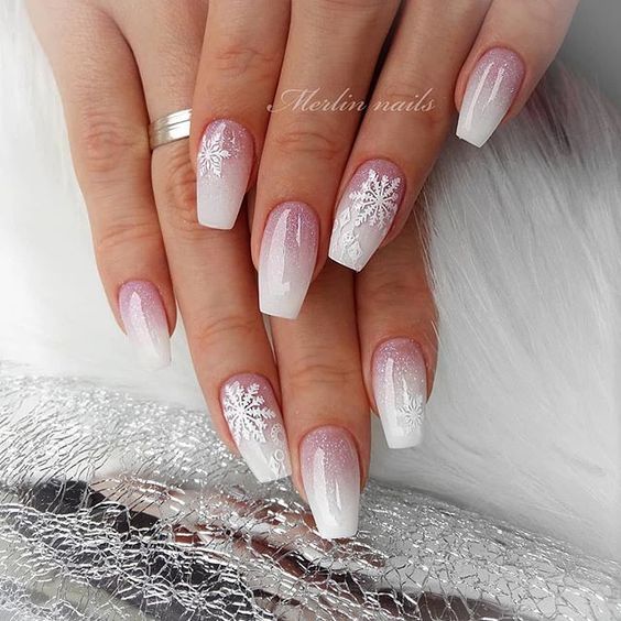 35 Pretty Snowflake Nail Designs Ideas