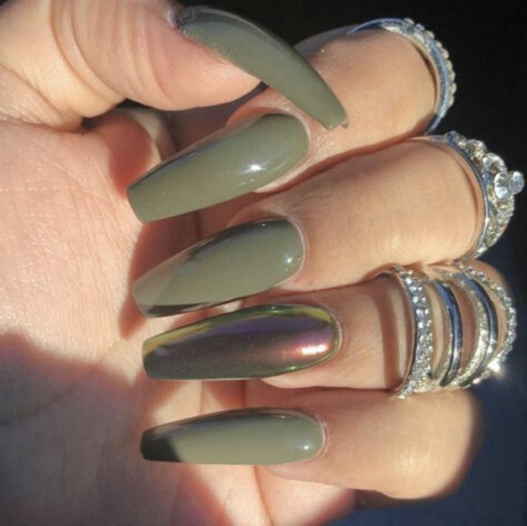 38 Trendy Army Green Nail Designs