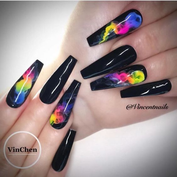 28 Smoke Nail Art Designs and Ideas