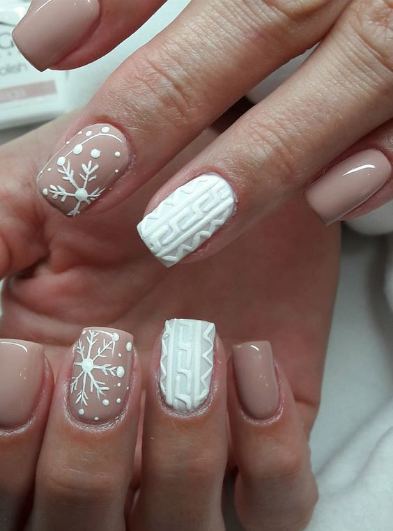 35 Pretty Snowflake Nail Designs Ideas