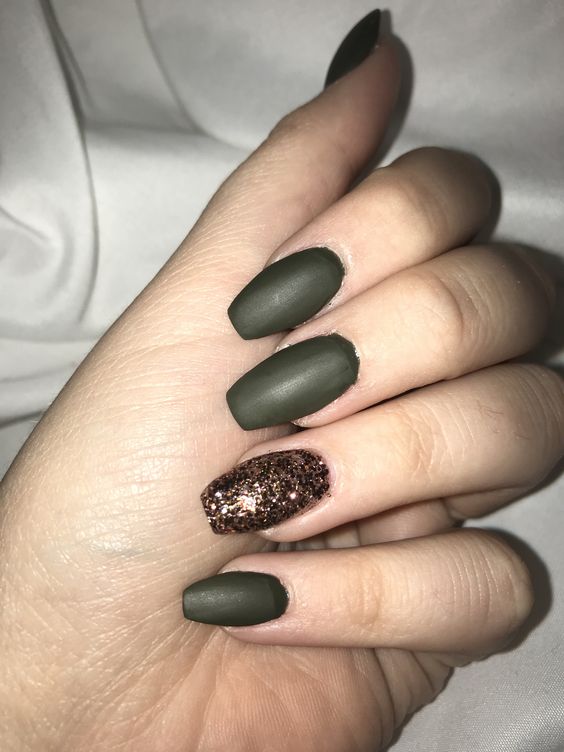 38 Trendy Army Green Nail Designs