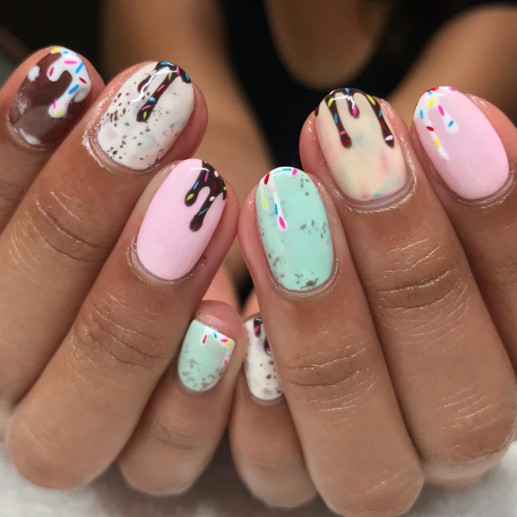 30 Cool Ice Cream Nail Designs For Summer