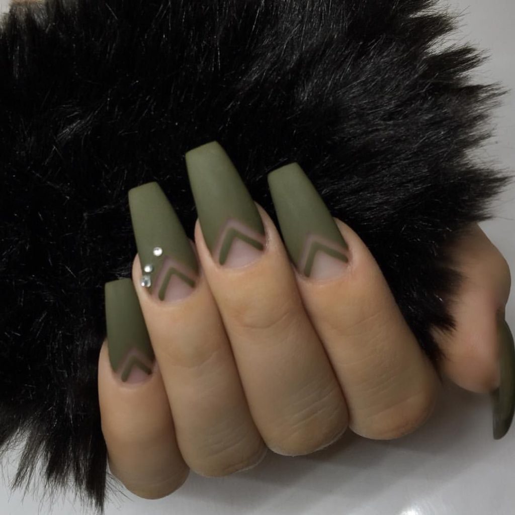 38 Trendy Army Green Nail Designs
