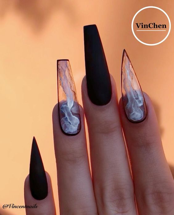 28 Smoke Nail Art Designs and Ideas