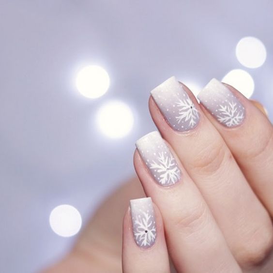 35 Pretty Snowflake Nail Designs Ideas