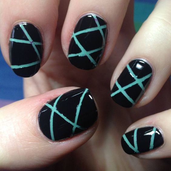 30 Easy and Beautiful Line Nail Art Designs