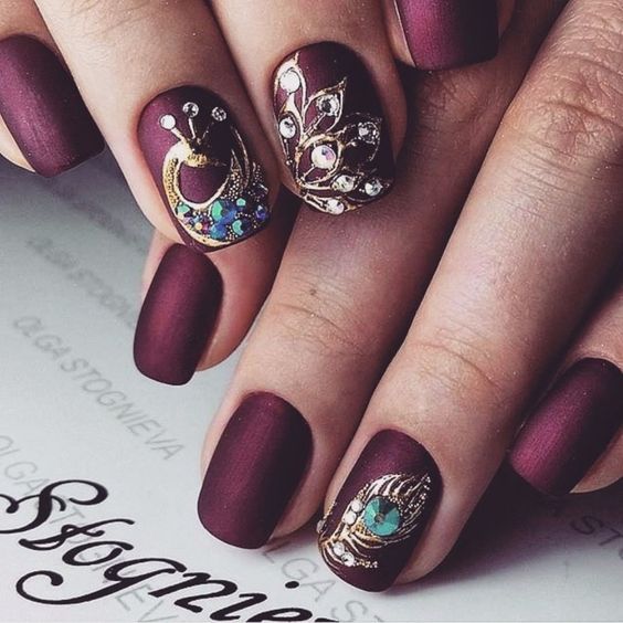 25 Gorgeous Peacock Nail Art Designs