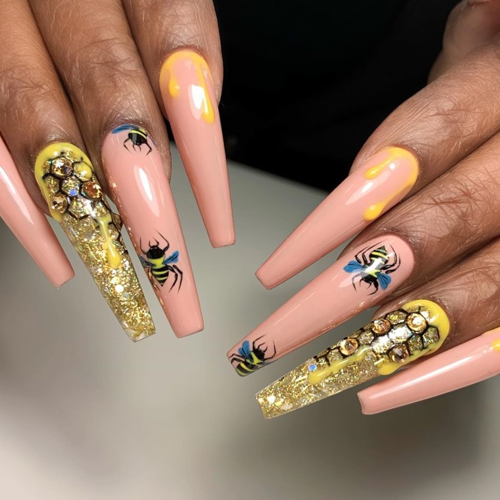 50 Trendy Long Coffin Nail Art Designs