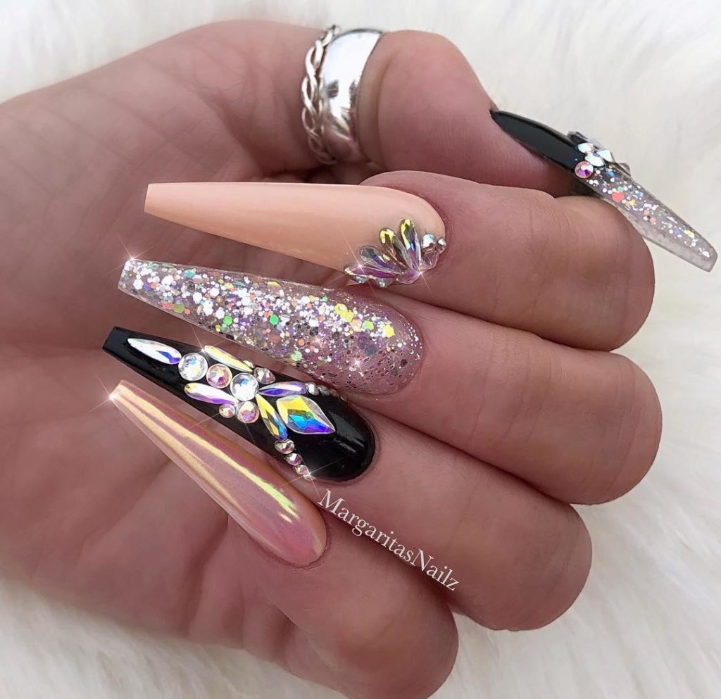 50 Trendy Long Coffin Nail Art Designs