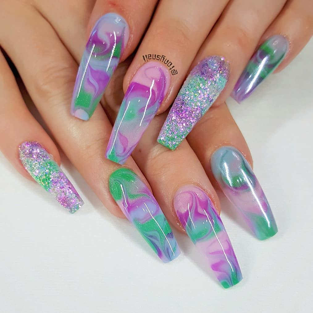 50 Trendy Long Coffin Nail Art Designs