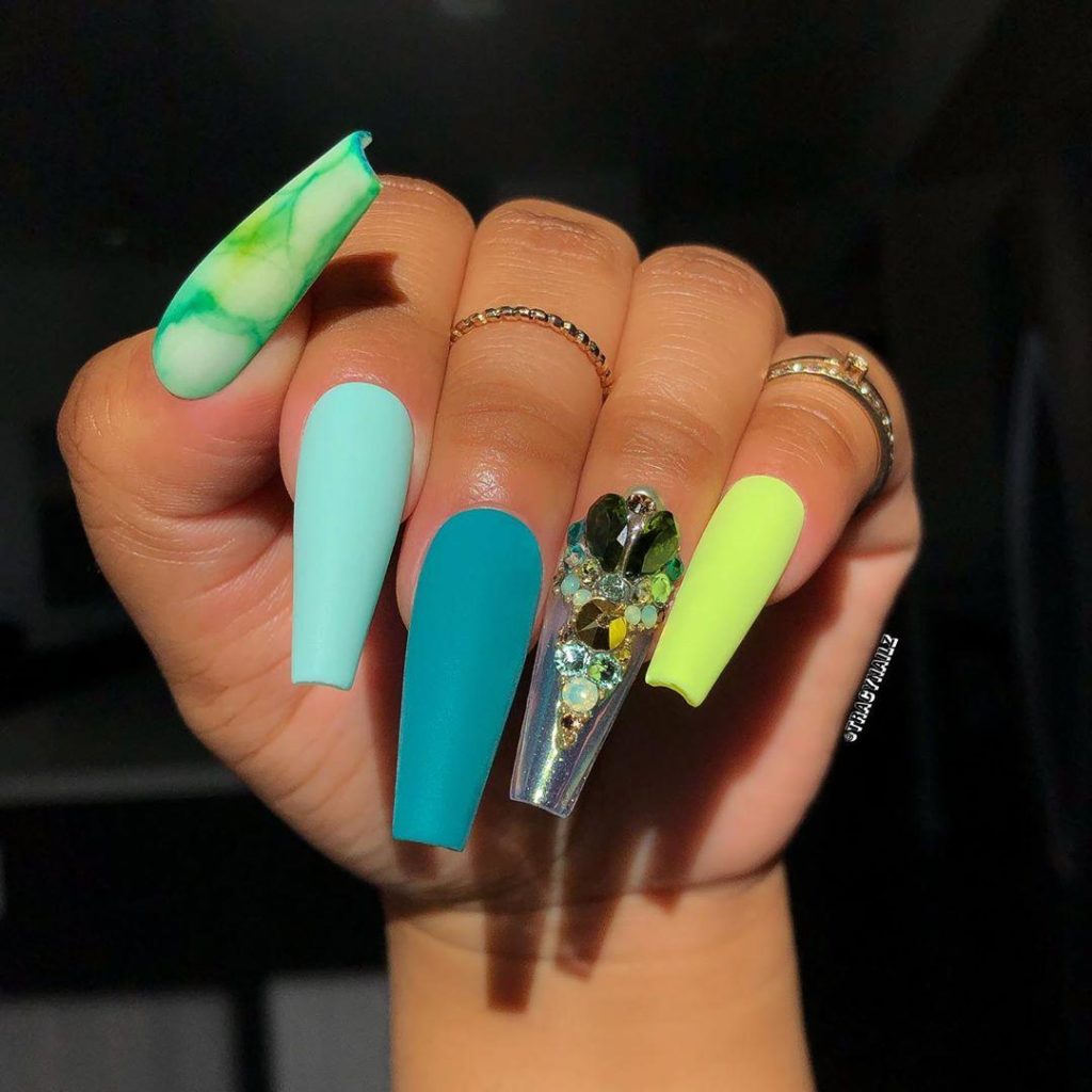 50 Trendy Long Coffin Nail Art Designs