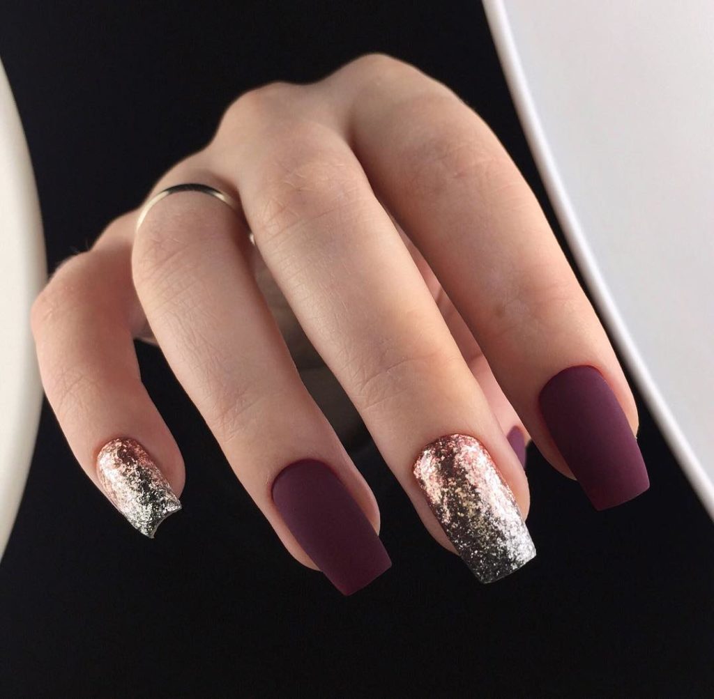 55 Pretty and Awesome Burgundy Nail Art Designs